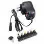 3V-12V Adjustable 12W/30W Universal Power Supply Adapter Converter with Multiple DC Tips