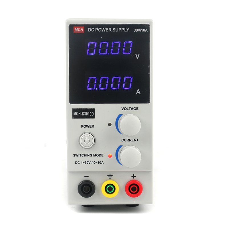 MCH-K3010D DC Power Supply 0-30V 0-10A  Regulated Display Power Supply with Alligator Lead