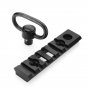 6-Slot 8-Slot Keymod Picatinny Rail Section & Push Button QD Sling Swivel Socket Adapter Combo