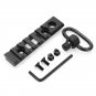 6-Slot 8-Slot Keymod Picatinny Rail Section & Push Button QD Sling Swivel Socket Adapter Combo