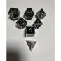 7Pcs Embossed Heavy Metal Polyhedral Dice DND RPG MTG Role Playing Game With Storage Bag