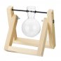 Vintage Style Water Glass Tabletop Plant Bonsai Flower Vase Wooden Frame Tray Glass Hydroponic Syste