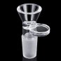 14mm / 18mm Clear Slide Male Glass Bowl With Handle Funnel Type Bowl