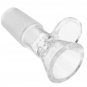 14mm / 18mm Clear Slide Male Glass Bowl With Handle Funnel Type Bowl