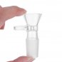 14mm / 18mm Clear Slide Male Glass Bowl With Handle Funnel Type Bowl