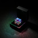 20mm/23mm Optical Glass Crystal Combiner Prism X Cube RGB Dispersion Splitter w/ Blue Shinning Box