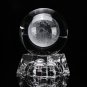 Moon Crystal Ball With Light Effect Base 3D Engraving Colorful Ornaments Crafts Desktop Decorations