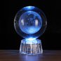 Moon Crystal Ball With Light Effect Base 3D Engraving Colorful Ornaments Crafts Desktop Decorations