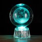 Moon Crystal Ball With Light Effect Base 3D Engraving Colorful Ornaments Crafts Desktop Decorations