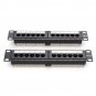12 Port Cat6 Cat5 RJ45 Patch Panel Ethernet Network Rack Wall Mounted Bracket