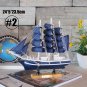 10 inch DIY Assembly Marion Wooden Ship Boats Model Sailing Decor Xmas Gift Toy