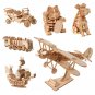 3D Wooden Puzzle Assembly Model DIY Animal Cat Wood Craft Kids Educational Toys Gift
