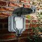 13A Waterproof Double Socket Plug Socket Box Electronic Switch Module Socket with Installation Acces