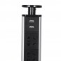 2500W Electrical Socket Power Hidden Kitchen Table USB Charger Aluminum Shelf