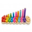 Wooden Caterpillar Digital Shape Pairing Cognitive Logarithmic Board Toy For Kid