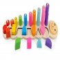 Wooden Caterpillar Digital Shape Pairing Cognitive Logarithmic Board Toy For Kid