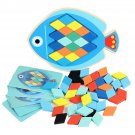 Cartoon Educational Fish/Owl Animal Wooden Puzzle Montessori Toys Kids Early Learning