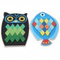Cartoon Educational Fish/Owl Animal Wooden Puzzle Montessori Toys Kids Early Learning
