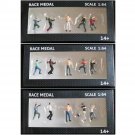 Race Medal 1:64 Scale Figures Diorama Outdoor Fighting Baseball Bat Scene Character Model