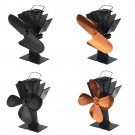 Heat Powered Wood Stove Fan 4 or 2 Blades Log Burner Fireplace Eco Friendly Fan