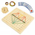 Wooden Threading Plate Board Toys Montessori Children Kids Early Educational Game Christmas Gift