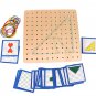 Wooden Threading Plate Board Toys Montessori Children Kids Early Educational Game Christmas Gift