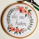 DIY Embroidery Starter Kit Multi Flower Pattern Cross Stitch Needlework No Hoop