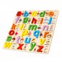 1 Set Wooden Puzzle Hand Grab Board Toy Alphabet Letters Numbers Toddler Kids Early Learning Toys Gi