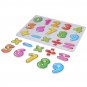 Wooden Peg Alphabet & Number Puzzles Letters Numbers Animals Vehicles Learning Toys Gift for Toddler