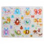 Wooden Peg Alphabet & Number Puzzles Letters Numbers Animals Vehicles Learning Toys Gift for Toddler
