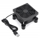8CM Router Cooling Fan 5V USB Set-Top Box Notebook Cooling Rack With Foot Pad