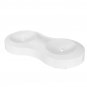 Double/Single Transparent Pet Bowl Cat Dog Puppy Food Water Drinking Feeders Dish