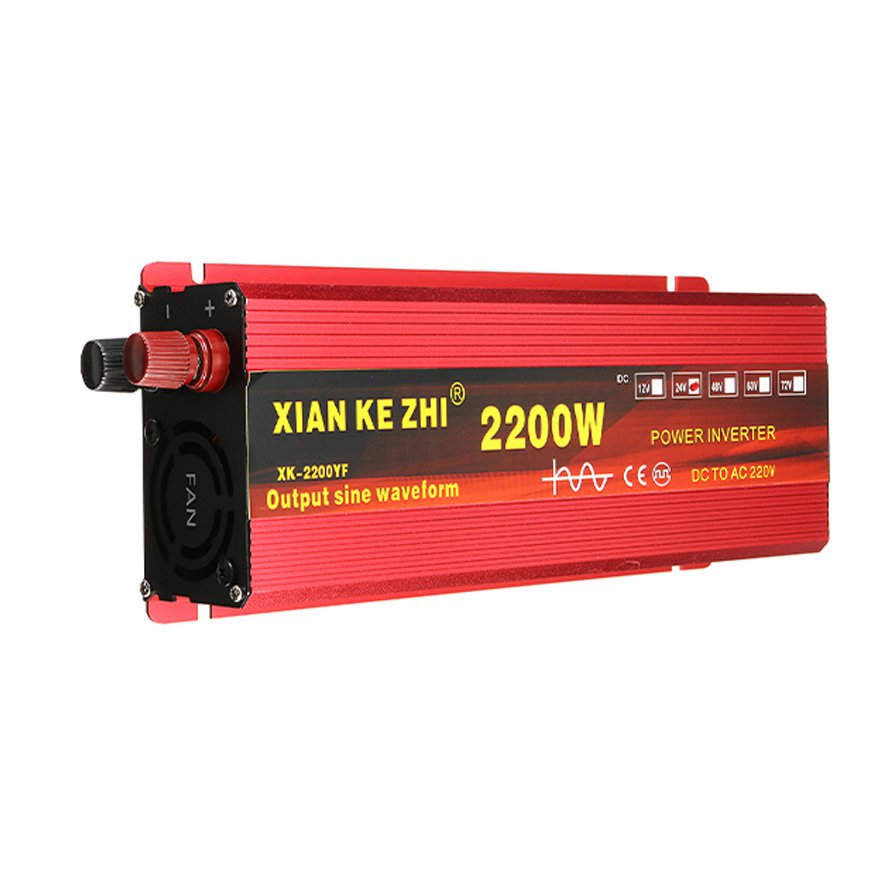 110V Display Inverter 3000W Pure Sine Wave Power Inverter 12V/24V Car USB Port Household Converter W