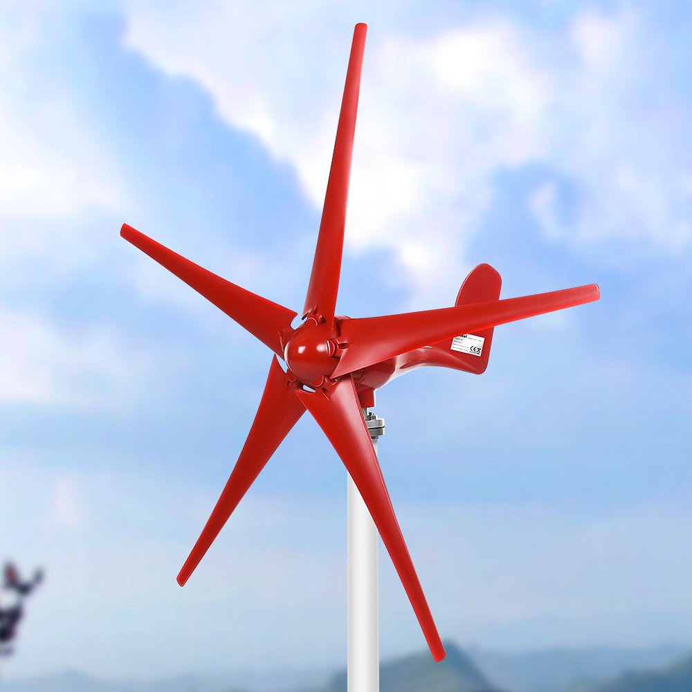Minleaf ML-WT2 1000W Wind Power Electricity Generator 12V/24V 5 Wind Blades Horizontal Wind Generato