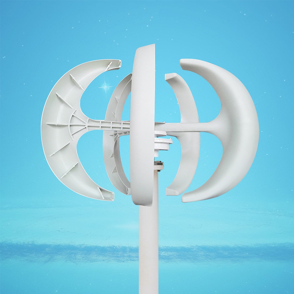 800W 12V/24V 5 Blades Permanent Magnet Wind Turbine Generator with Charge Controller