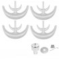 1000W DC Wind Turbine Wind Generator Automatic Windward Vertical Axis 4 Motor Blades Kits White