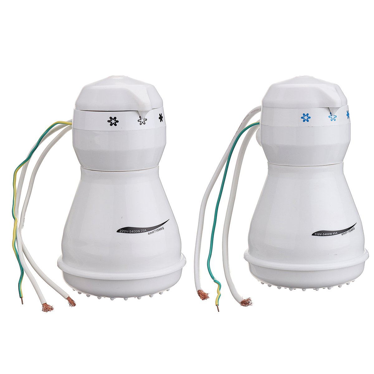 ST-03 110V/220V Electric Shower Head 3 Temperature Instant Hot Water Heater Hose Bracket - 220V