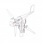 12V/24V 500W 3 Blades Horizontal Residential Wind Turbine Generator + Controller