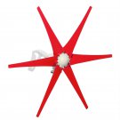 800W Wind Turbine 6 Blades Red DC 12V/24V Wind Turbine Generator High Wind Power