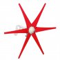800W Wind Turbine 6 Blades Red DC 12V/24V Wind Turbine Generator High Wind Power