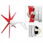 800W Wind Turbine 6 Blades Red DC 12V/24V Wind Turbine Generator High Wind Power
