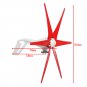 800W Wind Turbine 6 Blades Red DC 12V/24V Wind Turbine Generator High Wind Power