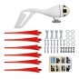 800W Wind Turbine 6 Blades Red DC 12V/24V Wind Turbine Generator High Wind Power