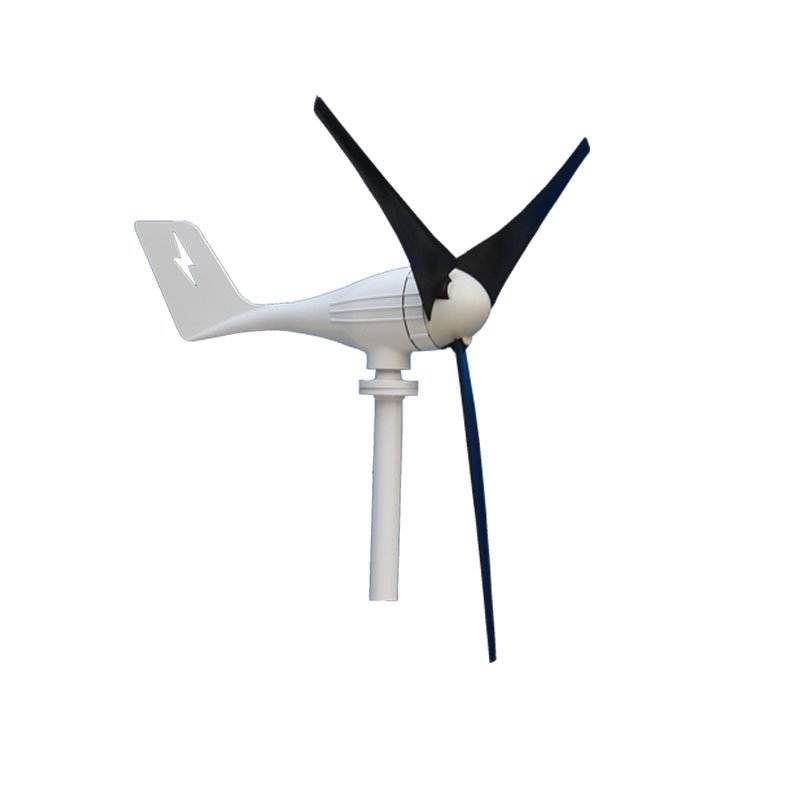600W Peak 12V/24V Wind Turbine Generator 3 Blades Horizontal Residential Wind Turbine Generator