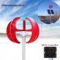 400W 12V/24V Lantern Vertical Axis 5 Blades Wind Turbine Wind Generator with Controller