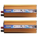 Solar Power Inverter 2000W 12/24V DC To 220V AC USB Wave Converter