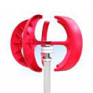 12V/24V 200W Red Lantern Style Vertical Wind Turbine Wind Power Generator