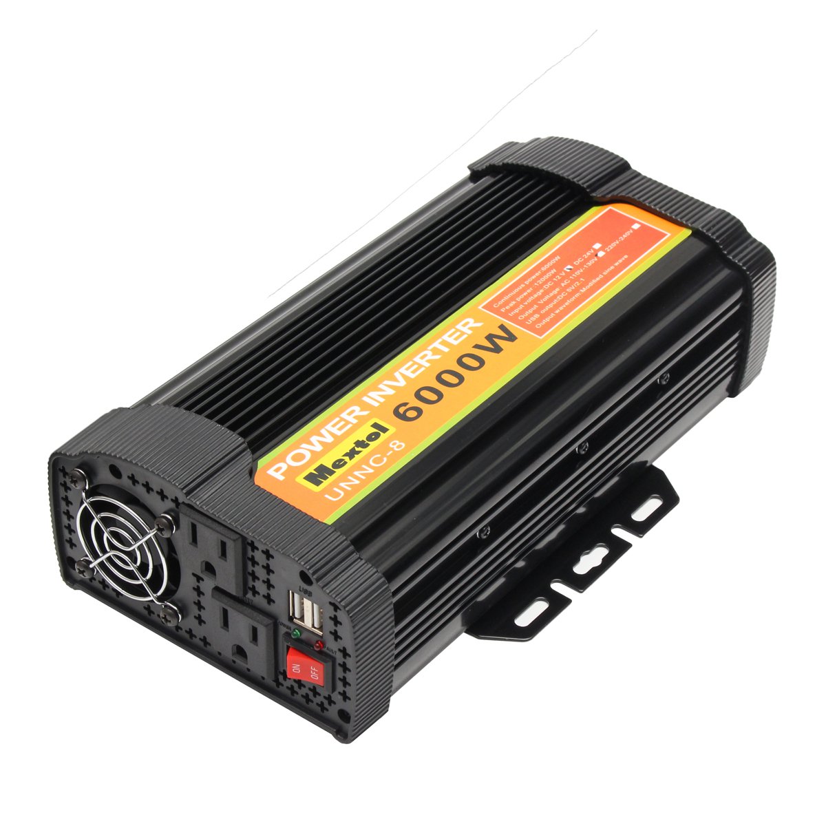 Solar Power Inverter 6000W Peak 12V DC To 110V AC Modified Sine Wave Converter A for Car Home Outdoo