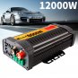 Solar Power Inverter 6000W Peak 12V DC To 110V AC Modified Sine Wave Converter A for Car Home Outdoo