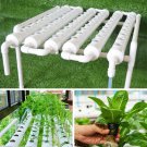 54 Holes Horizontal Hydroponic Piping Frame Rack Site Grow Kit Flow DWC Deep Water Culture Planting 